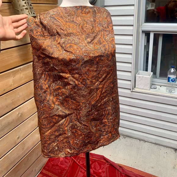 Silky vintage top with paisley pattern - Picture 4 of 6